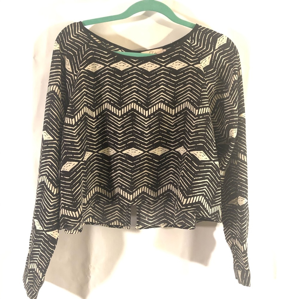 Elodie Pattern Crop Blouse